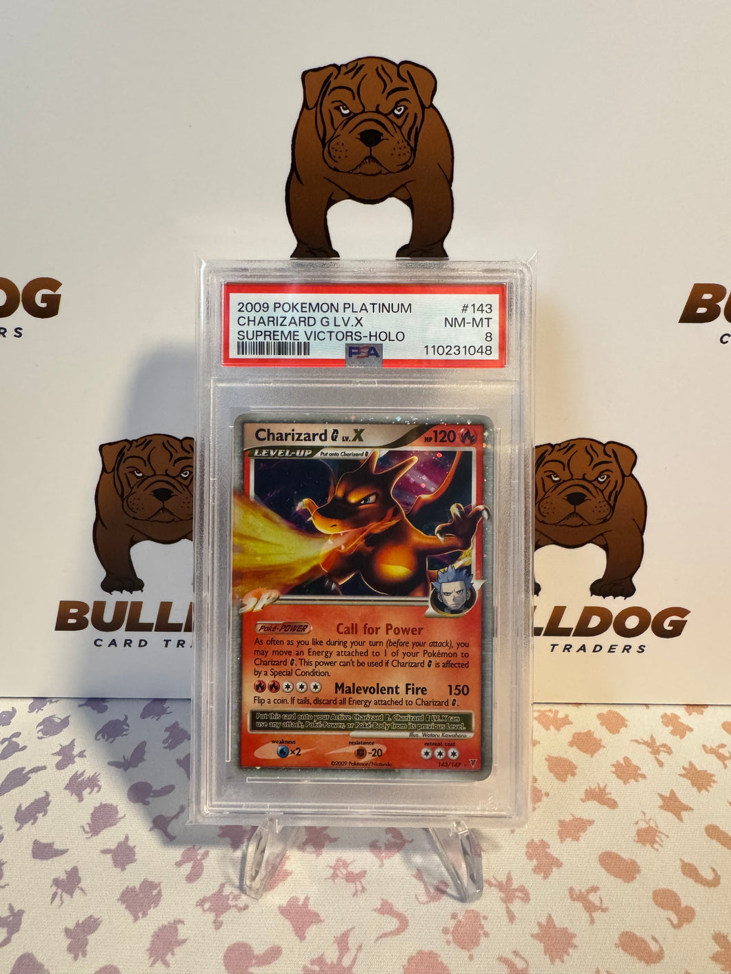 Charizard G LV.X 143/147 Supreme Victors Holo PSA 8