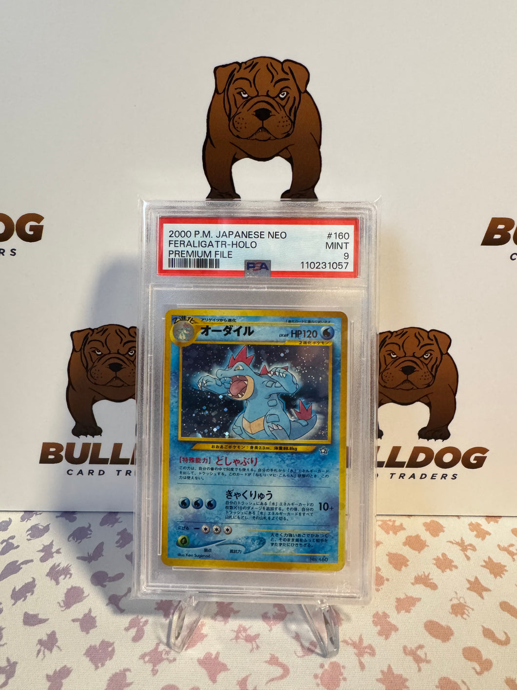 Feraligatr #160 Premium File Holo PSA 9