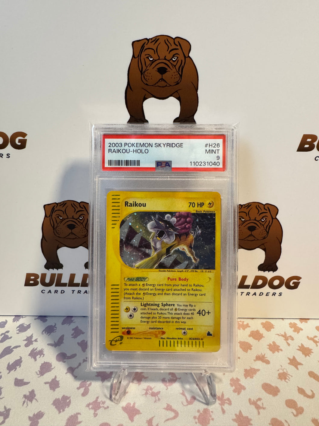 Raikou H26/H32 Skyridge Holo PSA 9