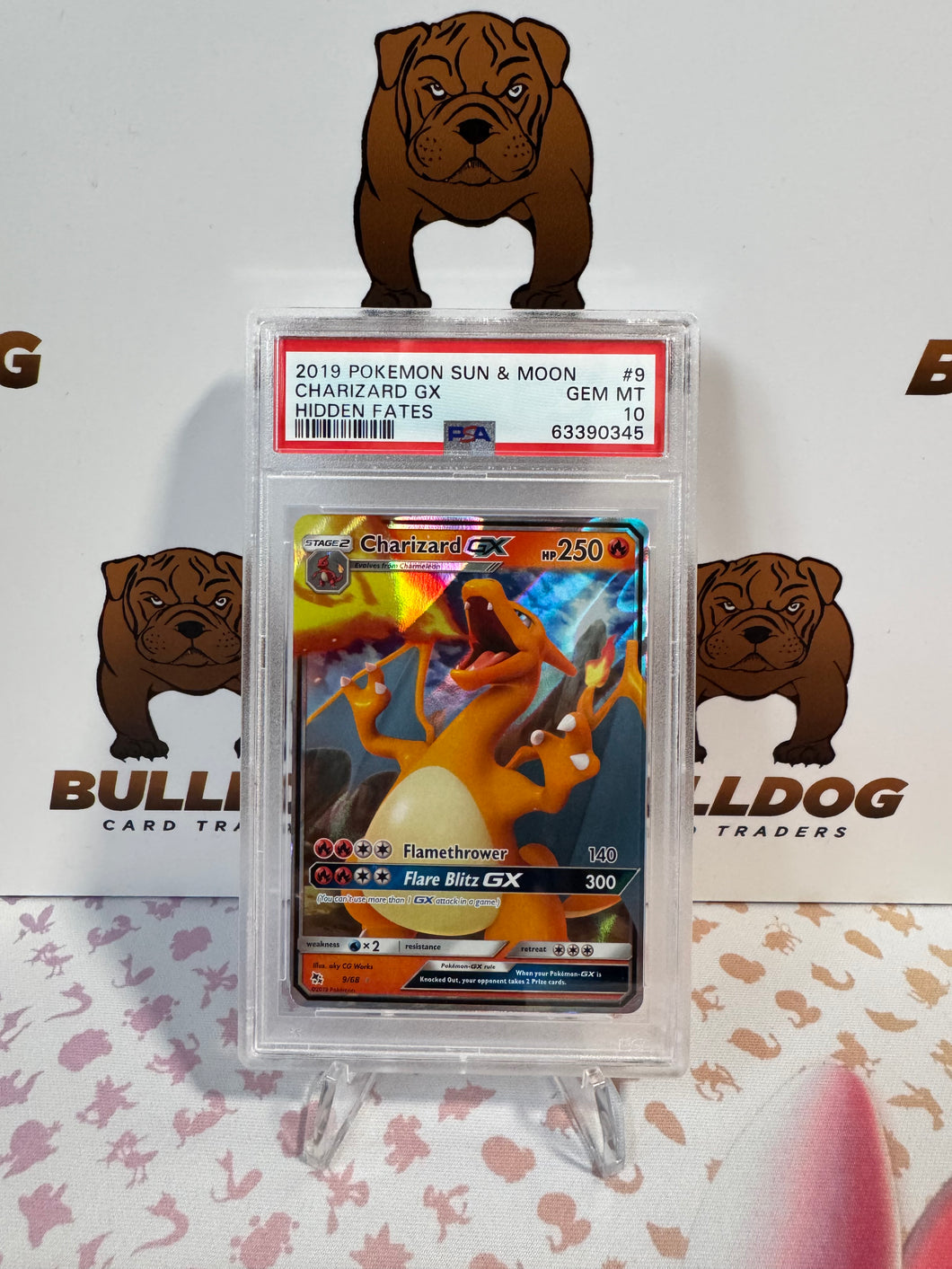 Charizard GX 9/68 Hidden Fates PSA 10