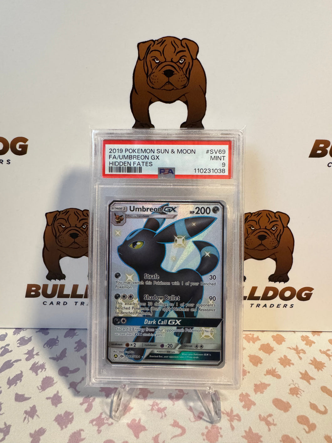 Umbreon GX SV69/SV94 Hidden Fates PSA 9