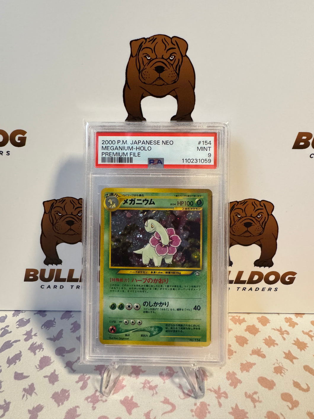 Meganium #154 Premium File Holo PSA 9