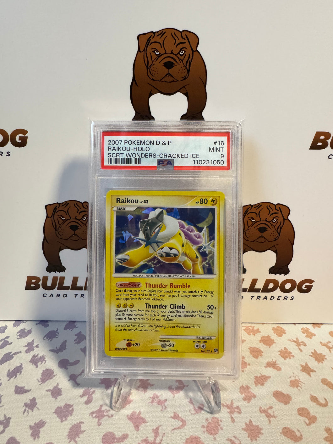 Raikou 16/132 Secret Wonders Cracked Ice Holo PSA 9