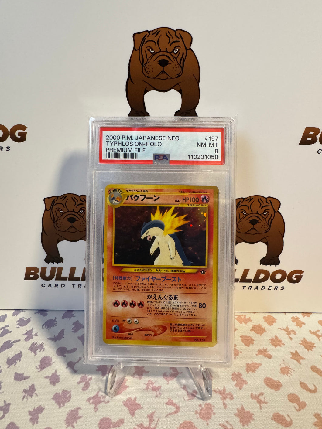 Typhlosion 157 Premium File Holo JPN PSA 8